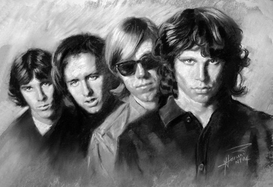 Jim Morrison Drawing - The Doors by Viola El