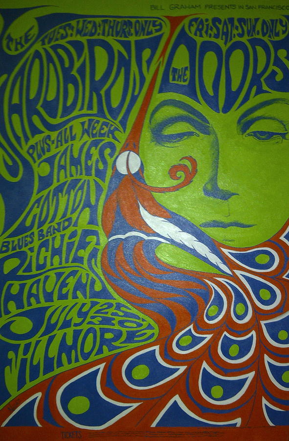 The Doors Poster Redo Painting by Nico Bress - Fine Art America