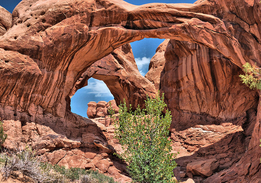 Arches National Park Photograph - The Double Arch - Arches National Park by Gregory Ballos