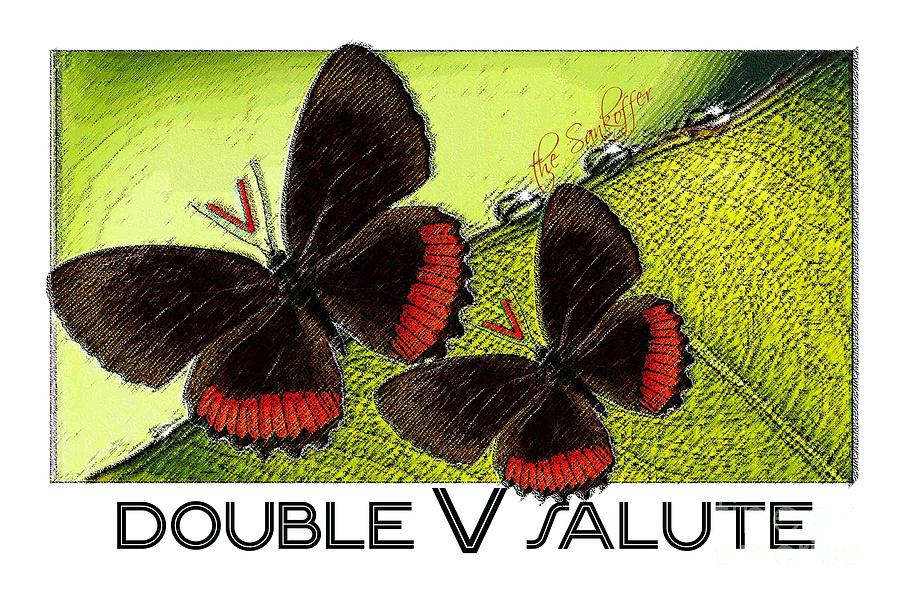 Butterfly Digital Art - The Double V Salute by Tanya Starks
