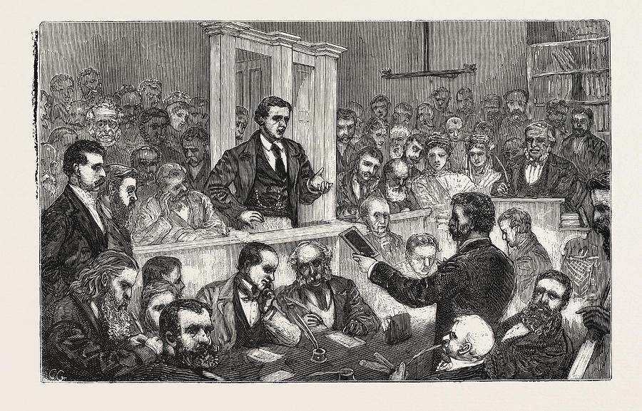 The Dr. Slade Prosecution, Sketch In Court Drawing by English School ...