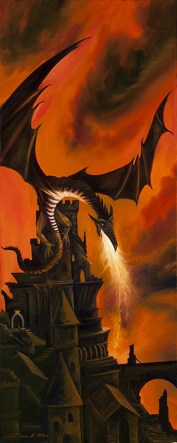The Dragons Tower Painting by James Hill