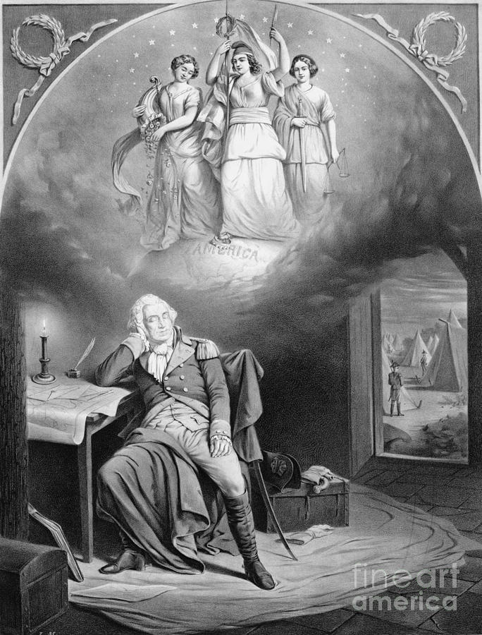 General George Washington Photograph - The Dream 1857 by Padre Art