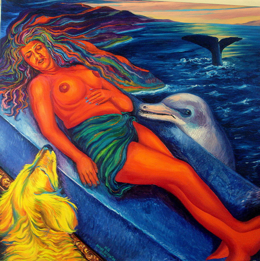 Surreal Painting - The  Dream  Of  Michali by Moshe Rosental