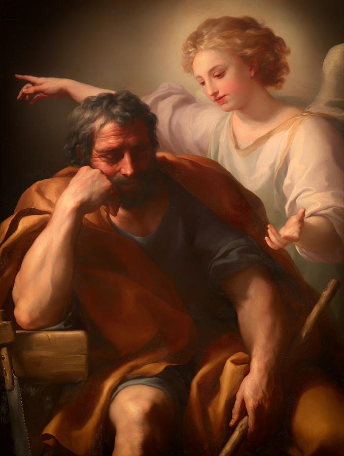 Portrait Painting - The Dream of St Joseph by Mountain Dreams