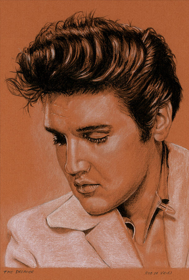 Elvis Presley Drawing - The dreamer by Rob De Vries