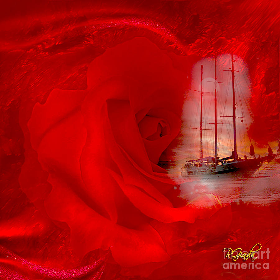The dreaming rose - fantasy art by Giada Rossi Digital Art by Giada Rossi