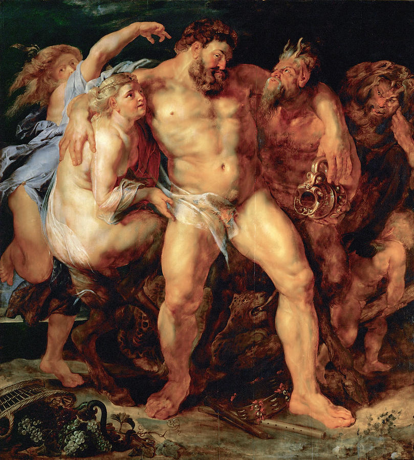The Drunken Hercules Painting by Peter Paul Rubens