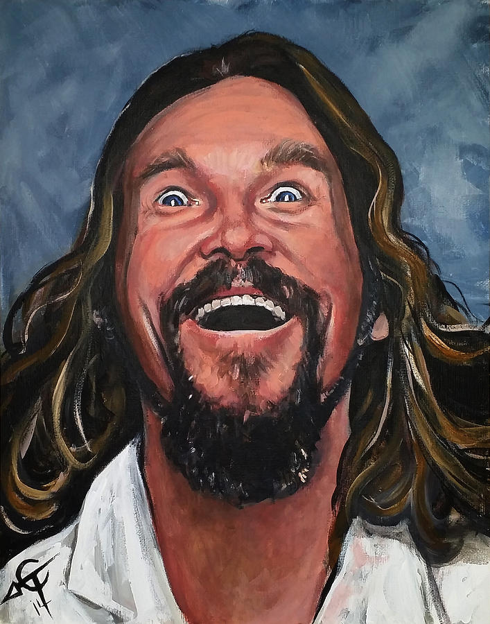 The Big Lebowski Painting - The Dude by Tom Carlton