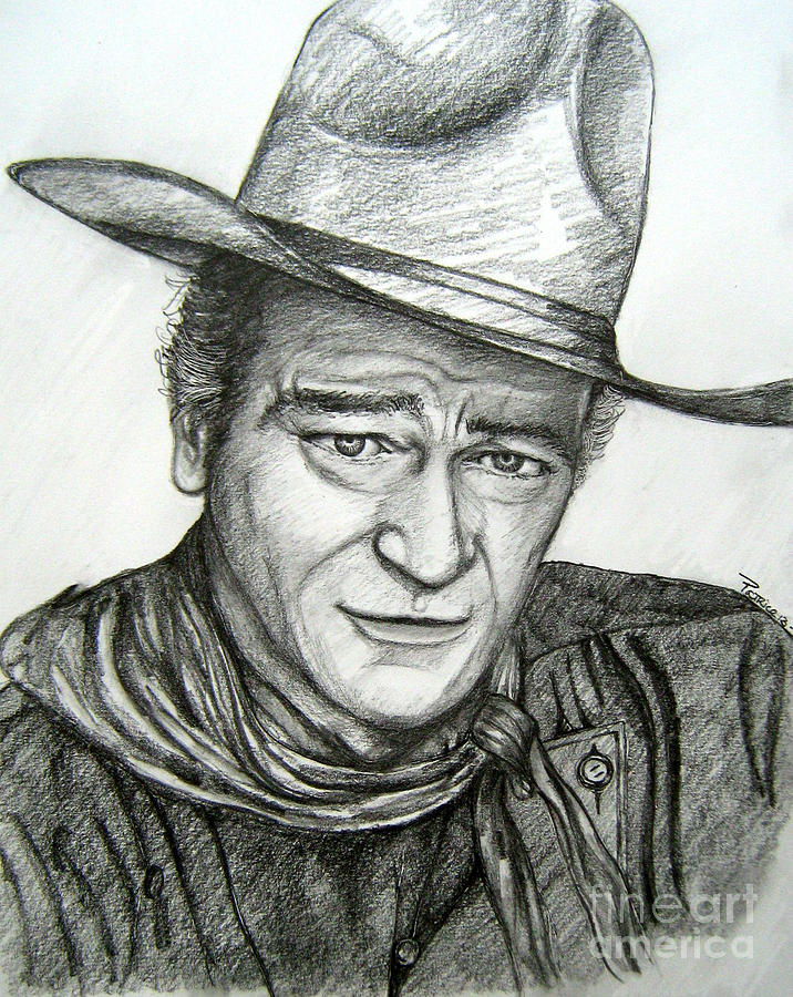 The Duke John Wayne Drawing by Patrice Torrillo