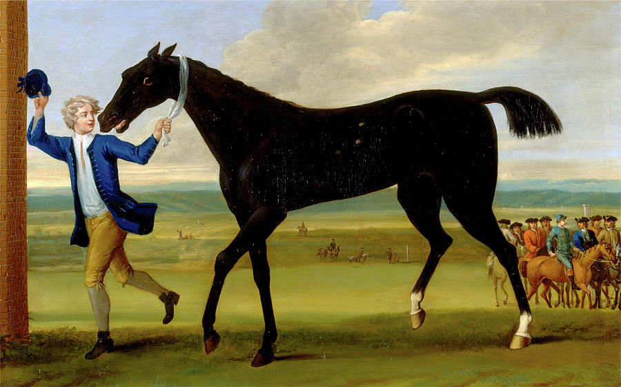 John Wootton Painting - The Duke Of Rutlands Bonny Black, John Wootton by Litz Collection