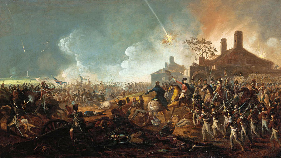 The Duke Of Wellington At La Haye Sainte The Battle Of Waterloo Painting By William Sadler