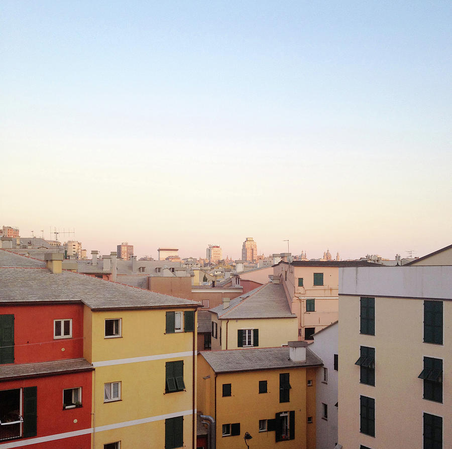 The Dusk, A View In Genova, Italy Photograph by Danise Tang