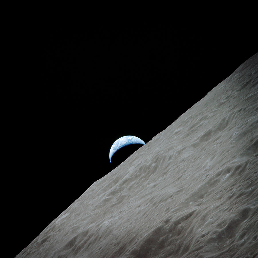 The Earth from Moon Photograph by Celestial Images