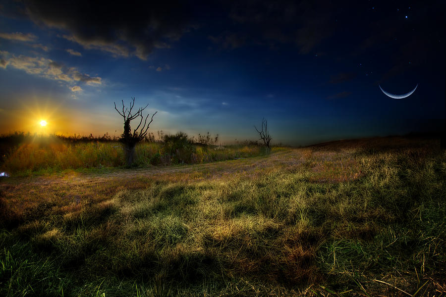 Sunset Photograph - The Edge Of Night by Mark Andrew Thomas