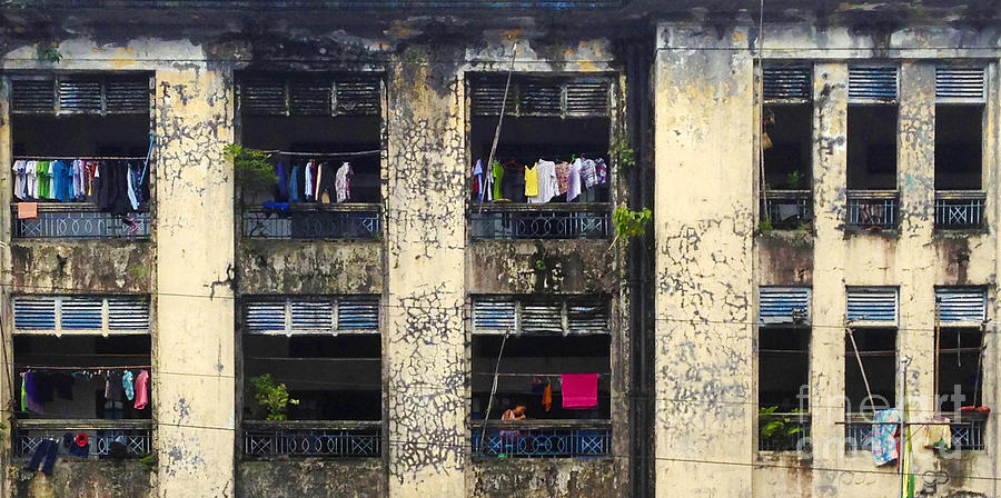 The Effects of Pollution and neglect on a Facade on Bogyoke Road 10th Ward Yangon Burma  Photograph by PIXELS  XPOSED Ralph A Ledergerber Photography