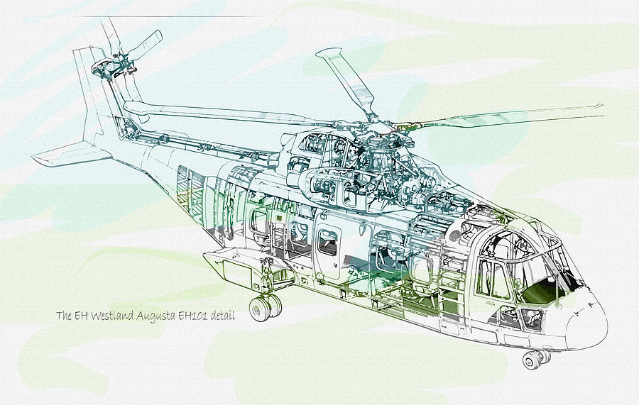 The EH Westland Augusta EH101 detail Digital Art by Don Kuing - Fine ...