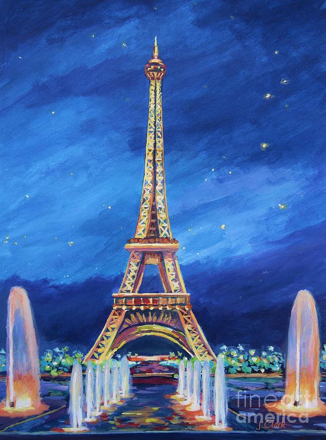 The Eiffel Tower And Fountains Painting by John Clark