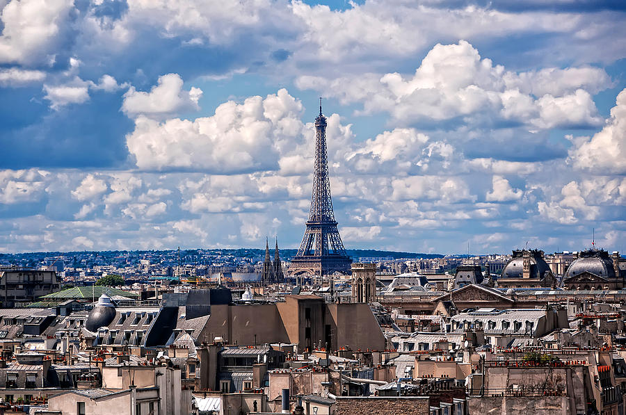 The Eiffel Tower from the Pompidou Center Photograph by Mitchell R Grosky