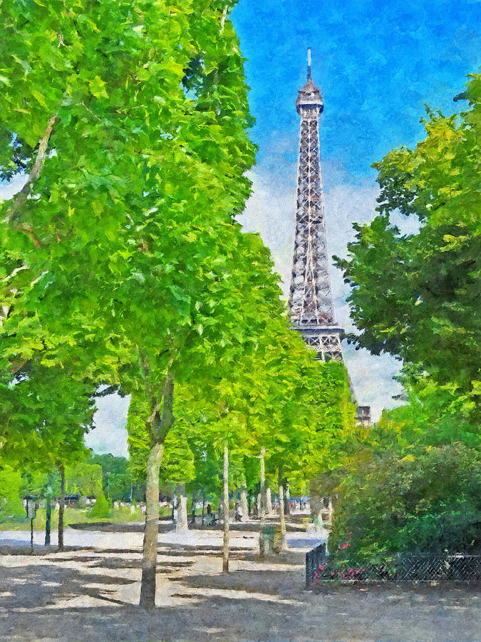 The Eiffel Tower in the Spring of 2014 Digital Art by Digital Photographic Arts