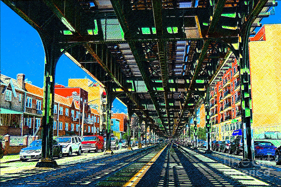 The El in Queens Ver - 5 Photograph by Larry Mulvehill
