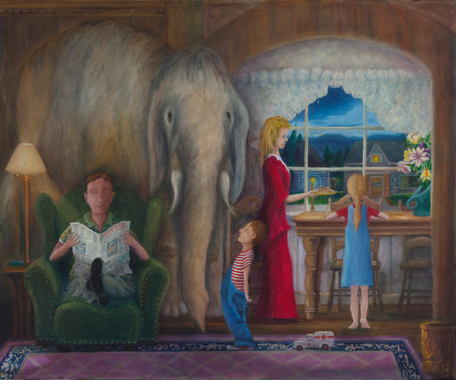 The Elephant Ambulance and Cookies Painting by Matt Konar