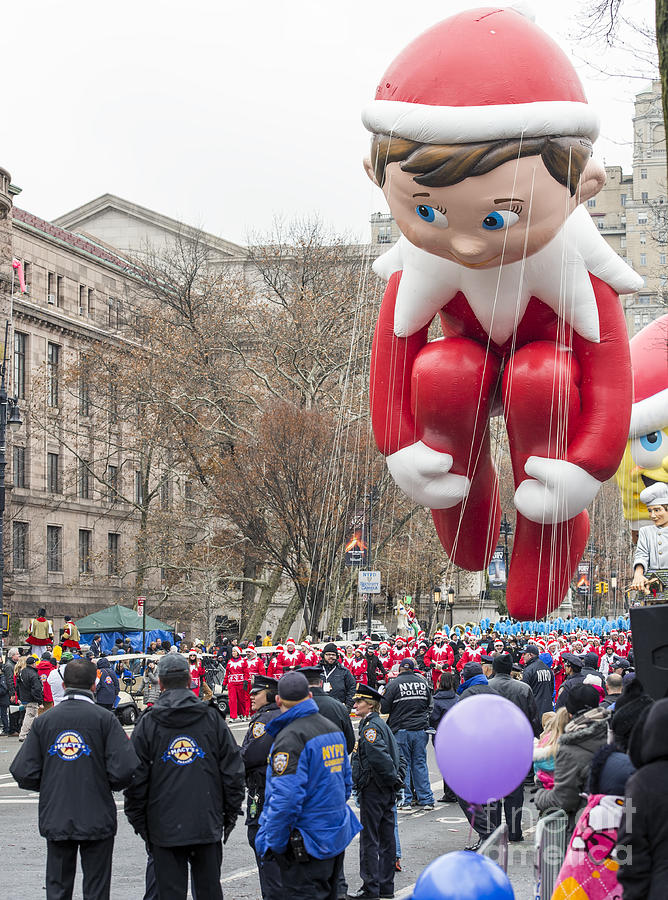 The Elf on the Shelf Balloon at Macys Thanksgiving Day Parade Photograph by David Oppenheimer
