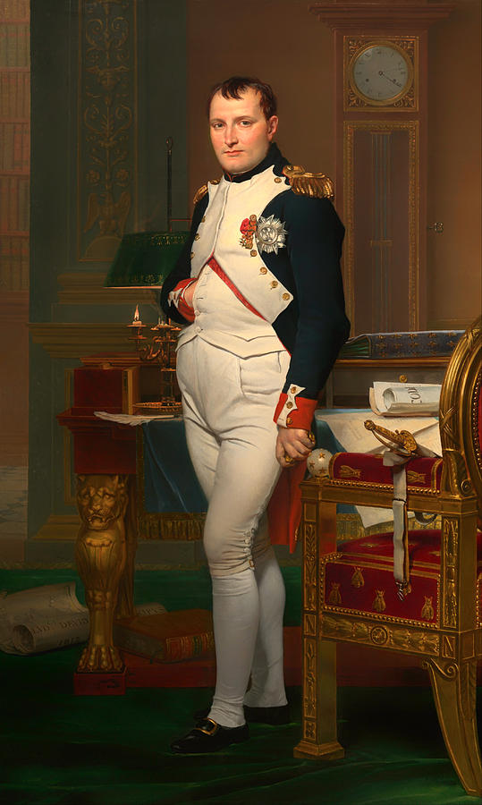 Napoleon Bonaparte Painting - The Emperor Napoleon in His Study 1812 by Mountain Dreams