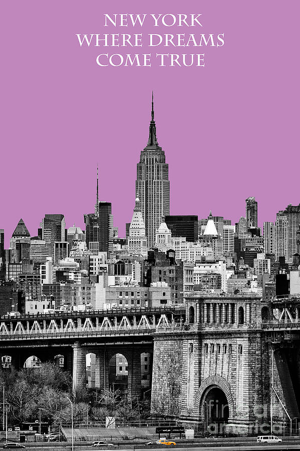 Empire State Building Photograph - The Empire State Building pantone african violet by John Farnan