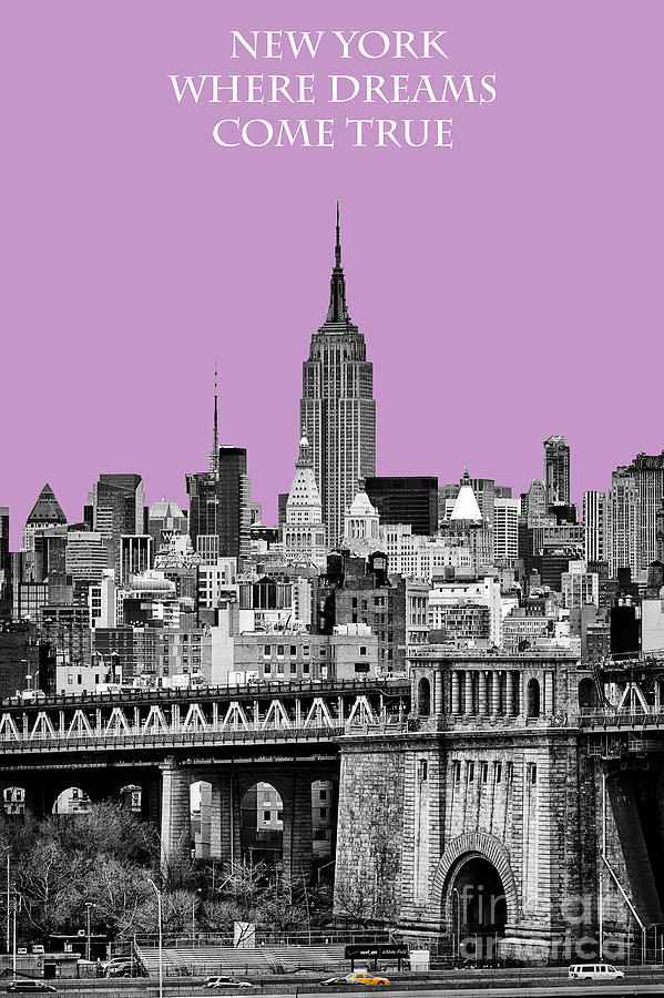 Empire State Building Photograph - The Empire State Building Pantone african violet light by John Farnan