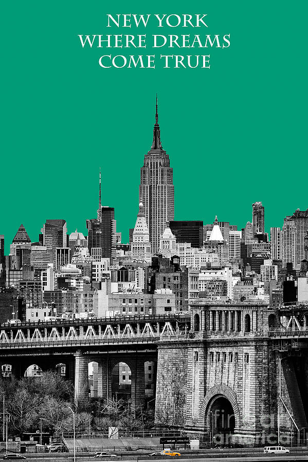 Empire State Building Photograph - The Empire State Building Pantone Emerald by John Farnan
