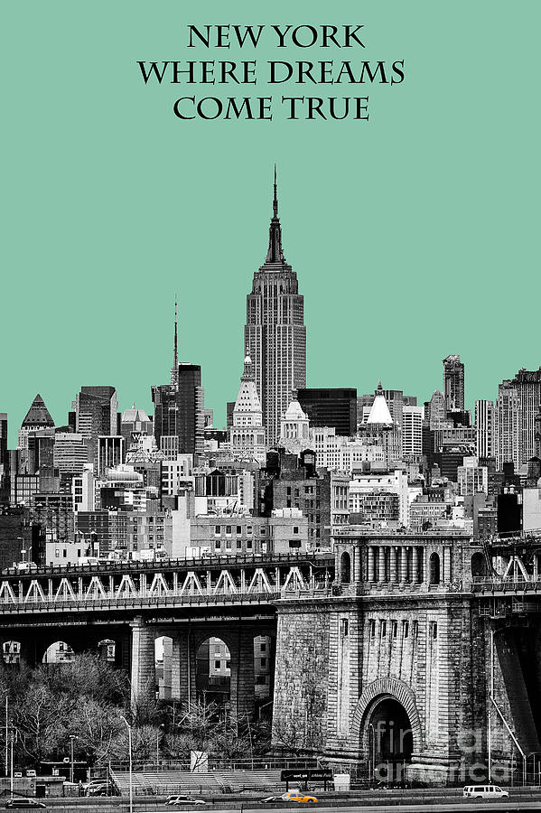 Empire State Building Photograph - The Empire State Building Pantone Jade by John Farnan