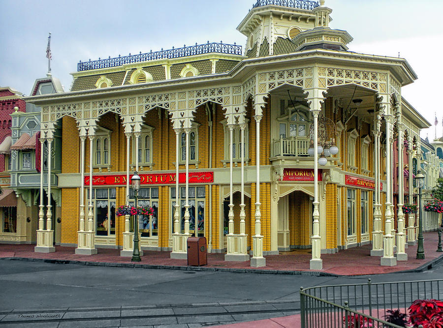 Castle Photograph - The Emporium Main Street Walt Disney World by Thomas Woolworth