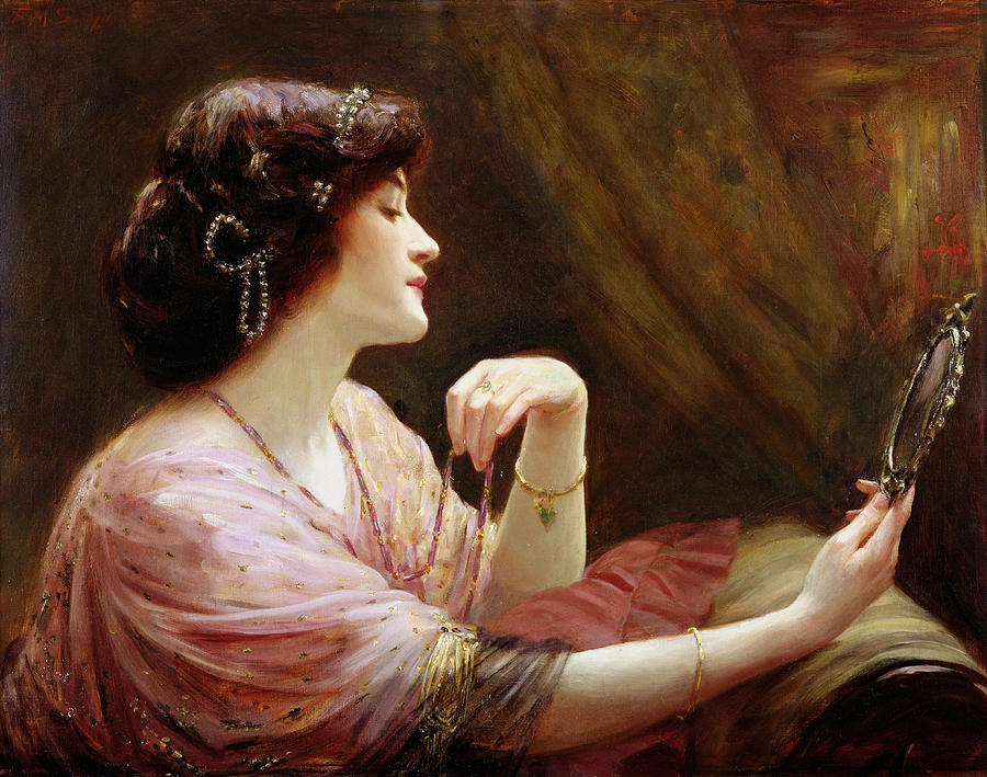 The Enamelled Chain, 1911 Painting by Frank Markham Skipworth
