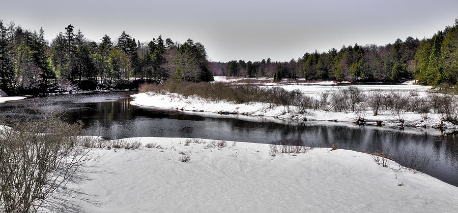 Winter Photograph - The End of Winter on the Moose River by David Patterson