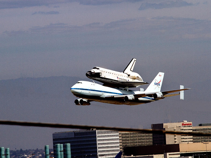 THe Endeavor and her 747 Final Landing at LAX Photograph by Denise Dube