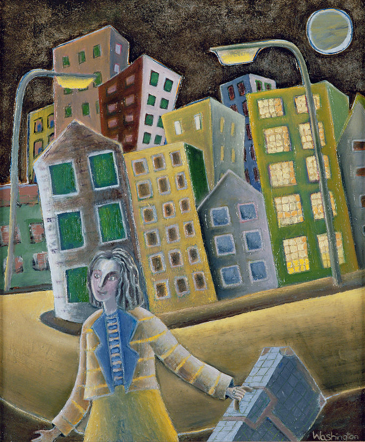 City Photograph - The Enigma Of Departure, 1989 Oil On Board by Celia Washington