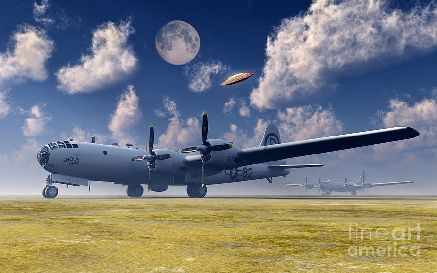 Transportation Digital Art - The Enola Gay B-29 Superfortress by Mark Stevenson