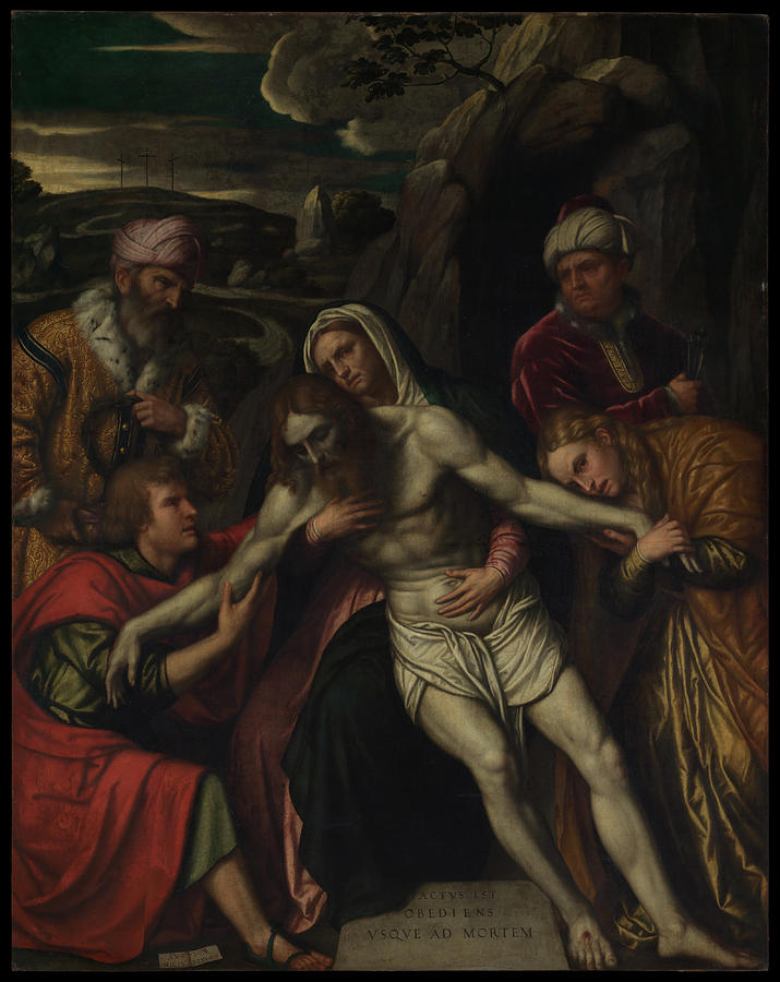 Oil Paint Painting - The Entombment by Moretto da Brescia