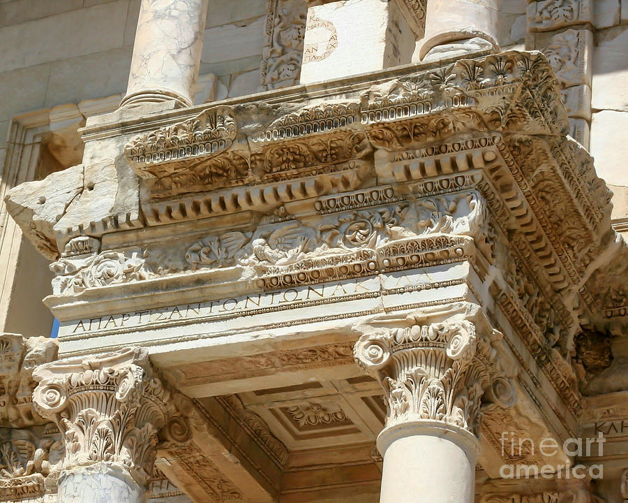 The Ephesus Library Detail Photograph by Sabrina L Ryan