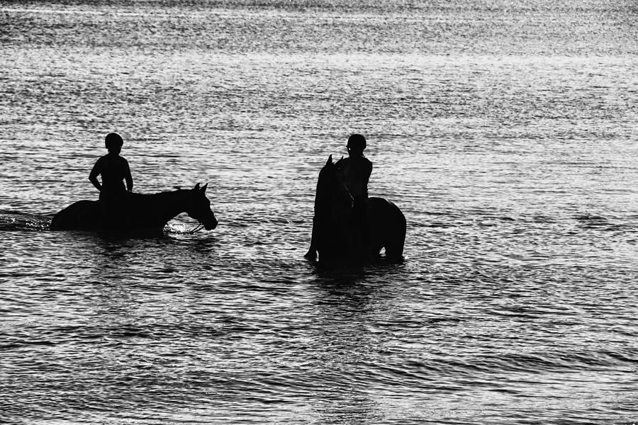 The Equestrians-Silhouette Photograph by Douglas Barnard