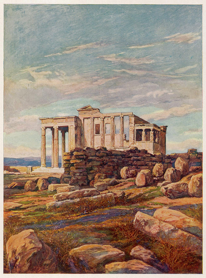 Greece Drawing - The Erectheion          Date Circa 1910 by Mary Evans Picture Library