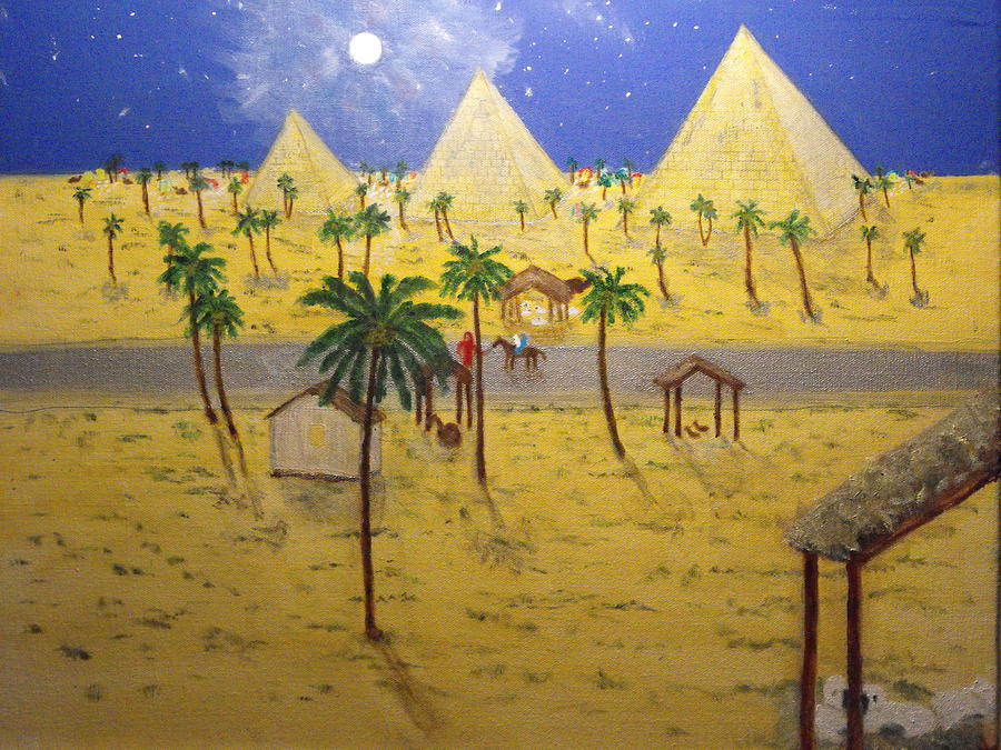 The Escape to Egypt Painting by Larry Farris