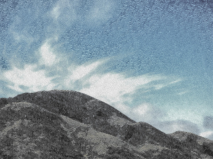 The Etched Mountains  Digital Art by Steve Taylor