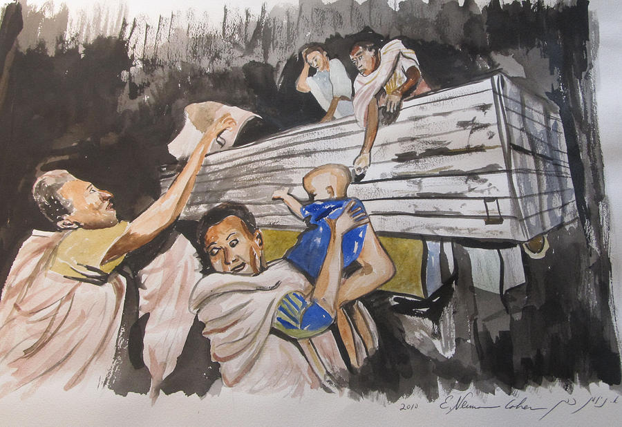 The Ethiopian Exodus Painting by Esther Newman-Cohen