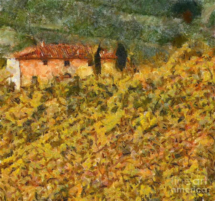 The Evening Before Grape Harvest Painting by Dragica  Micki Fortuna