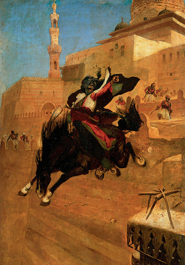 Horse Painting - The Execution of the Janissary by Henri Regnault