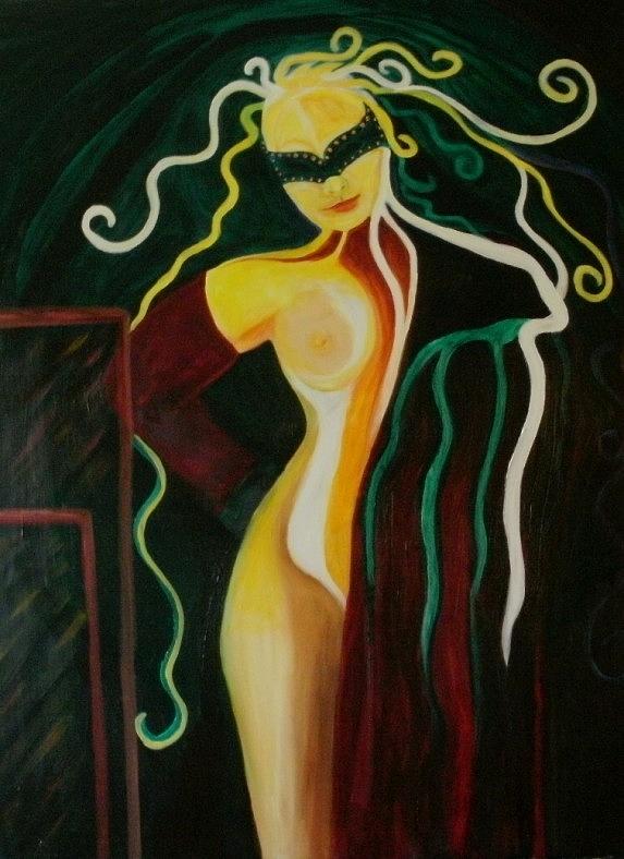 Nude Painting - The Exhibitionist by Carolyn LeGrand