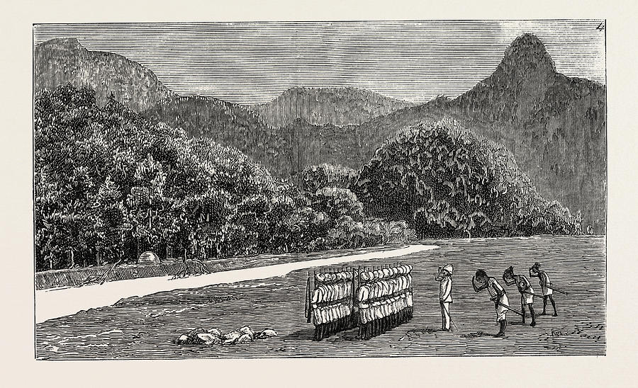 Vintage Drawing - The Expedition Against The Akha Marauders On The Frontier by English School