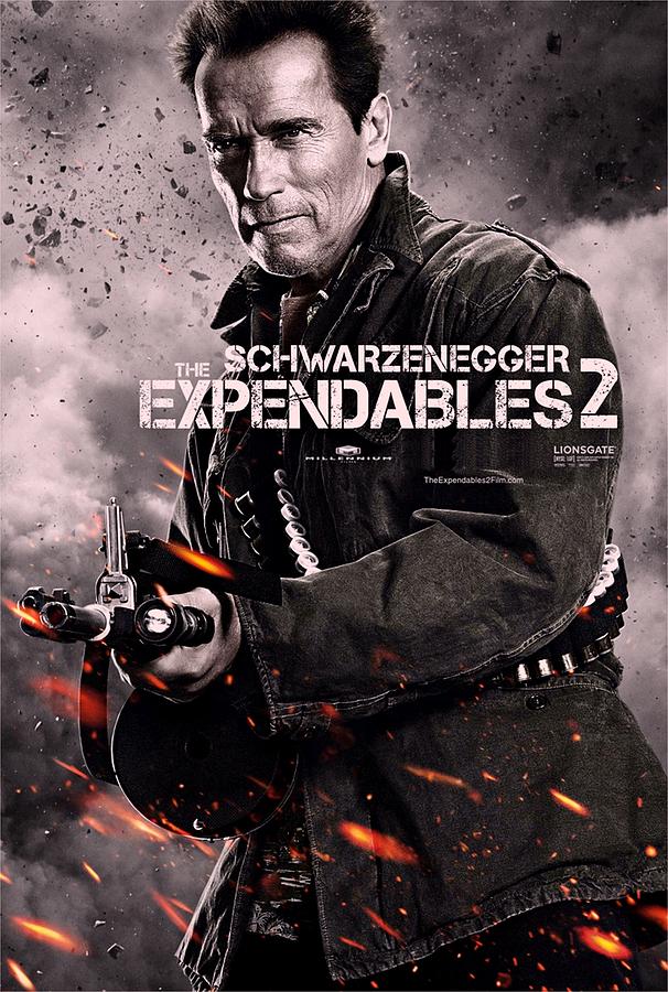 The Expendables 2 Schwarzenegger Photograph by Movie Poster Prints